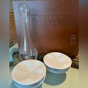 Dalla Piazza Switzerland olive Dipping oil Set for Elegant Dining.